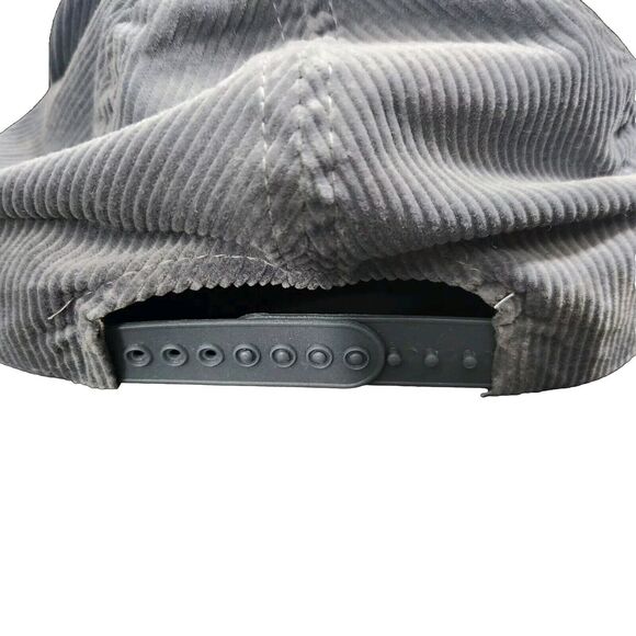 VTG CADILLAC GRAY ADJUSTABLE SNAPBACK TRUCKER ROPE HAT CAP CORDUROY CAR SALES - Picture 4 of 7